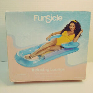 FunSicle Relaxing Lounge Inflatable Swimming Float Sky Blue MPN K71428B00